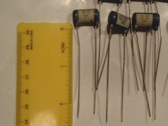 Qty(12) .015uf 100VDC Plastic Molded Film/Foil Capacitors NOS 10%