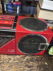 Sanyo MR-Q4 U4 Boombox Portable Stereo Cassette Player Radio 1983 TestedWorking!