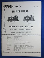 JVC ARC-41B ARC-41C ARC-42B TURNTABLE SERVICE MANUAL ORIGINAL FACTORY ISSUE