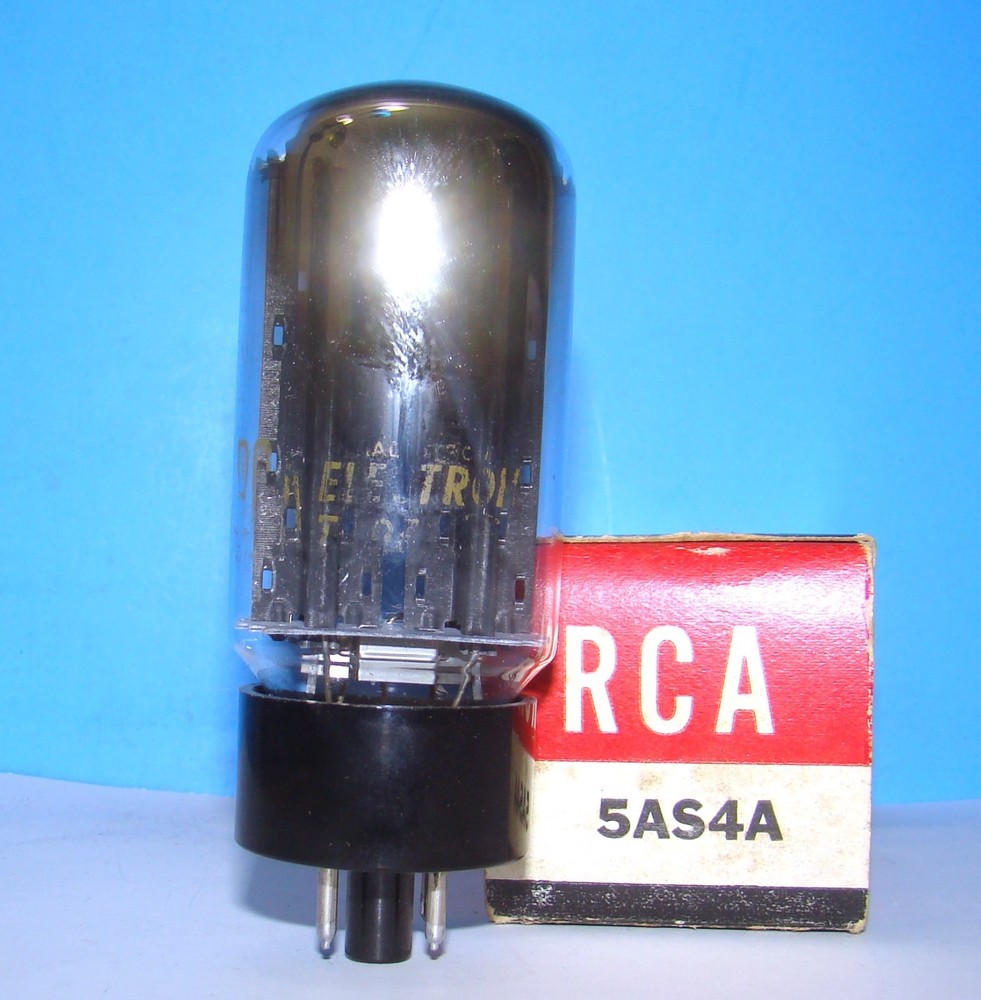 5AS4A NOS RCA amplifier radio audio rectifier electron vacuum tube tested 5U4GB