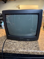 Vintage Sharp 13&Prime; Retro Gaming Color CRT TV 13N-M100B w/ Front AV | TESTED