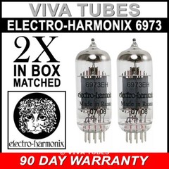 Brand New In Box Current Matched Pair (2) 6973 Electro-Harmonix Vacuum Tubes