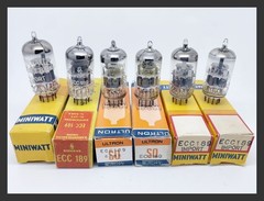 6 x NOS Siemens Philips Ultron ECC189 6ES8 Dual Triode Audio Vacuum Tubes