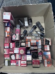 Box Lot of 50+ Large TV / AUDIO / GUITAR / AMPLIFIER / HAM / RADIO Tubes RCA GE