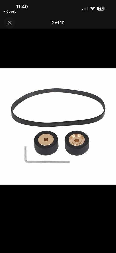 Pair of Pinch Rollers with Belt,Wrench For Pioneer RT-909/901 Reel to Reel Deck