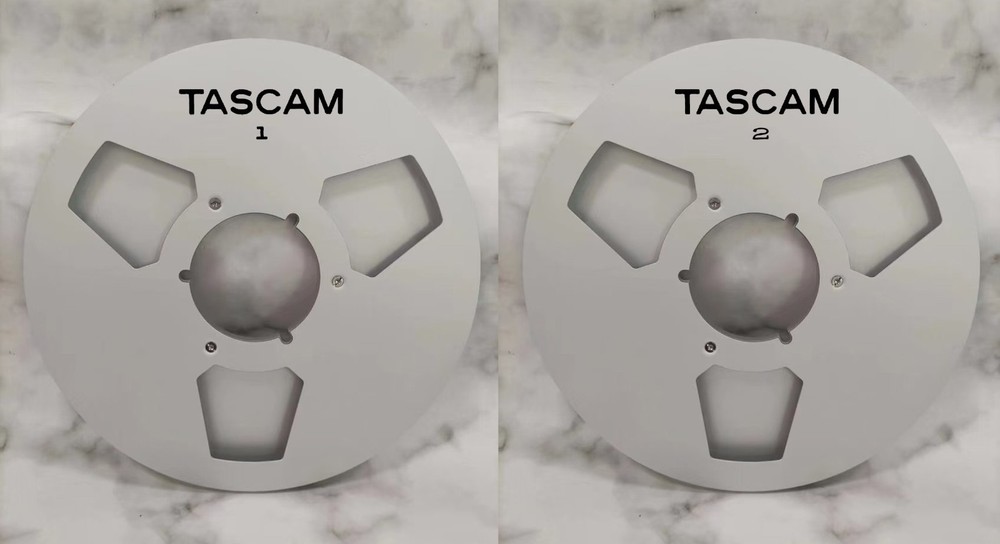 One Pair 10.5 » Silver TASCAM Tape Reel Aluminum For Reel To Reel Tape Recorder
