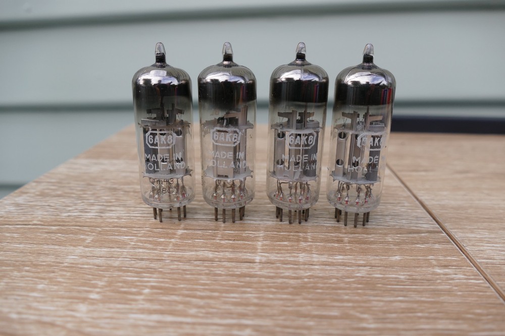 Tubes x 4 6AK8 EABC80 Miniwatt HOLLAND – all same M43 Etch Code – premium