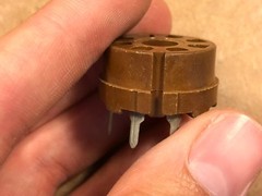 10 NOS Vintage Brown 8-Pin Octal Vacuum Tube Sockets PC BOARD MOUNT PCB