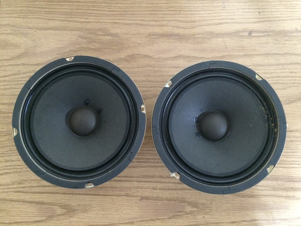 PAIR Unbranded 8&Prime; OD 8Ω 50watt Sub Woofer Midrange Speaker 310015 NICE!