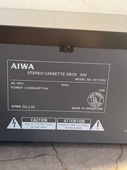 AIWA AD-S10 Vintage 1980s Single Stereo Cassette Deck Tested Works