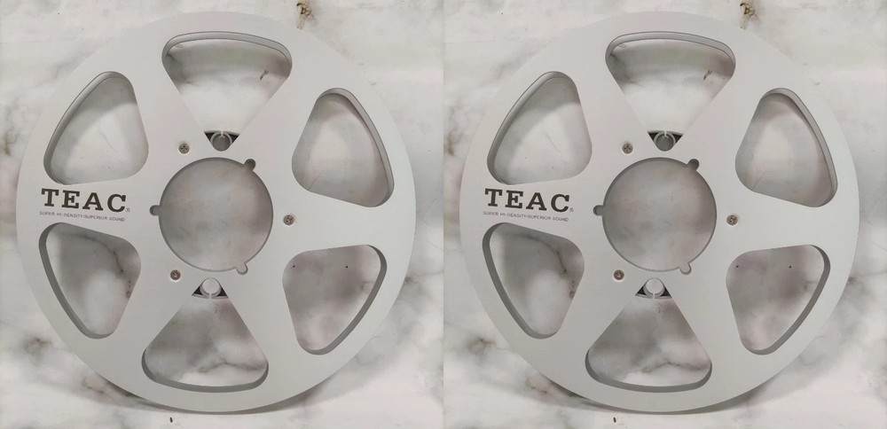 One Pair TEAC 10.5 » silvery Tape reel High Quality Aluminum Take Up Reel.