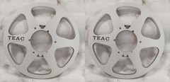 One Pair TEAC 10.5 » silvery Tape reel High Quality Aluminum Take Up Reel.