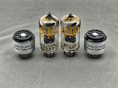 Western Electric JW 5755 420A Mil Spec w/12AX7 ADAPTERS Matched Balanced Pair