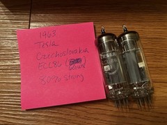 2 x 1963 TESLA 6GW8 ECC86 Tubes Czechoslovakia Strong Matched