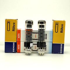 RFT EL34 Top « O » Getter Amplitrex Tested Matched within 8% Pair – NOS –