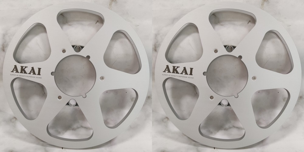 One Pair 10.5 » silvery AKAI Tape reel High Quality Aluminum Take Up Reel