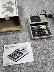 Vintage Royal 114PD Printing Calculator 10 Digit Display Box Manual Taiwan Works