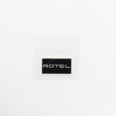 ROTEL logo badge Sticker Decal waterproof 32mm(1.25&Prime;)X19mm(0.74&Prime;)