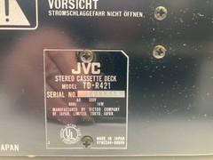 JVC TD-R421 Stereo Cassette Deck DOLBY HX PRO Quick Reverse *TESTED/WORKING*
