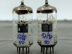 Matched Pair Telefunken ECC81 Tubes Germany Diamond Emblem Test NOS on TV-7B/U