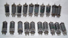 Lot of (20) 5749 6BA6W 5749W tubes,radio,ruggedized premium 6BA6,GE,Sylvania,+