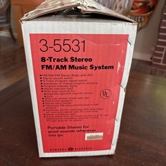 Brand New General Electric Am/Fm, Eight Track Stereo With Two Foreign Speakers.