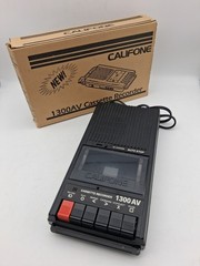 Vintage NOS Califone 1300AV Cassette Recorder Original Box New Old Stock Tested