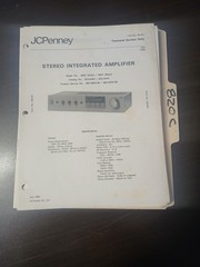 JC Penney 3822 3823 Service Manual Original Repair Book Integrated Amplifier