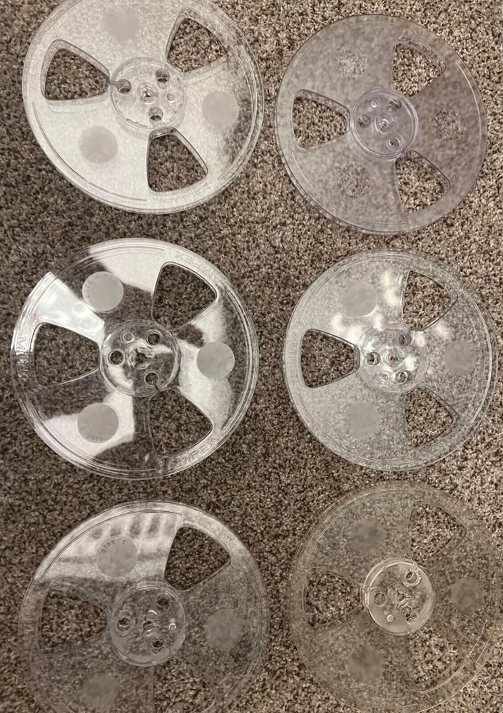 PLASTIC EMPTY TAKE-UP REEL 7 INCH Clear Ampex Brand One 1 Reel