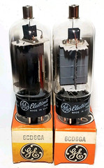 Matching Pair GE 6CD6GA Beam Power Vacuum Tubes Tested NOS On TV 7