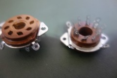 2 Ea Cinch USA 1 1/4&Prime; 8 Pin Octal Sockets Brown