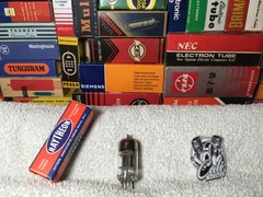 NOS BlackPlate TripleMica Raytheon USA 12AT7WA ~ Premium Grail ECC81 12AT7 6201