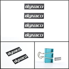 DYNACO logo badge Sticker Decal DIY waterproof 30.1mm(1.2&Prime;)X9.1mm(0.4&Prime;)