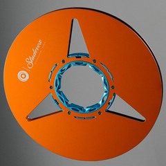Studevox 10.5&Prime; Polished Orange Aluminium Empty Tape Reel For Reel Tape Recorders