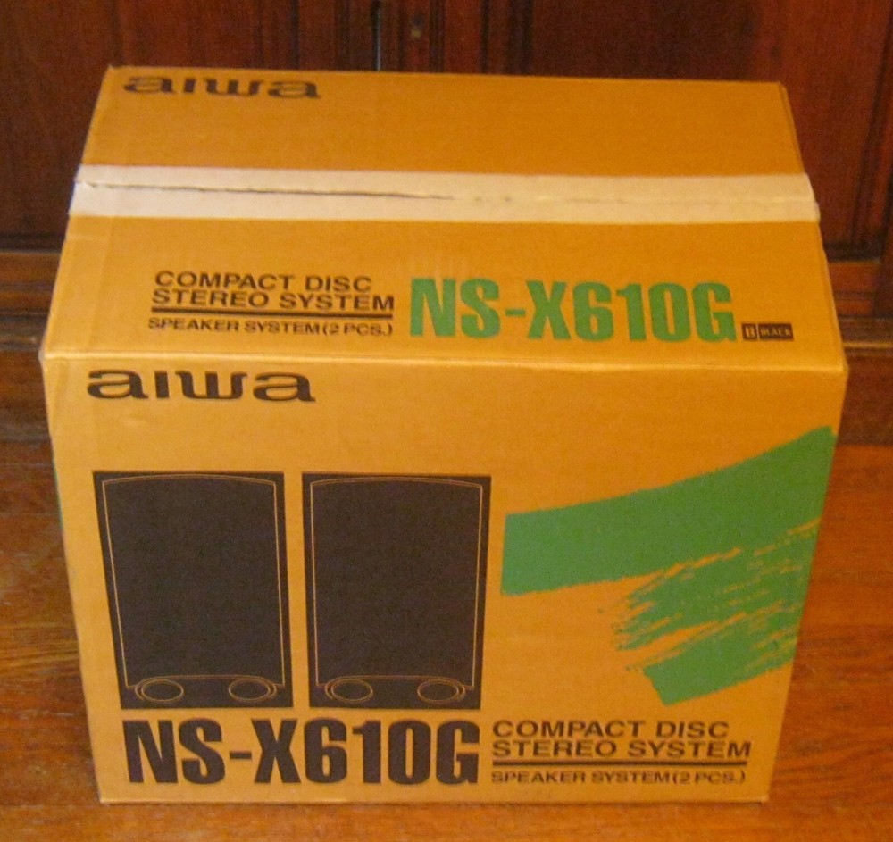 AIWA Speaker Pair NS-X610G for Compact Disc Stereo System NEW in the Box!!!
