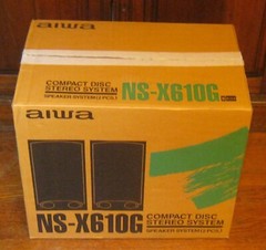 AIWA Speaker Pair NS-X610G for Compact Disc Stereo System NEW in the Box!!!