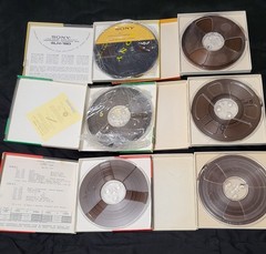 Lot of 16 Vintage Used 7&Prime; Reel to Reel Tapes Sony Scotch Basf etc. #216