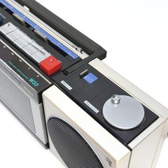 AIWA CS-W33 Stereo Double Cassette Deck Radio Recorder AM FM Dubbing Working