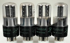 4 Sylvania 12SN7GT 3-hole bad-boy tubes TV7 & AT1000 test good used