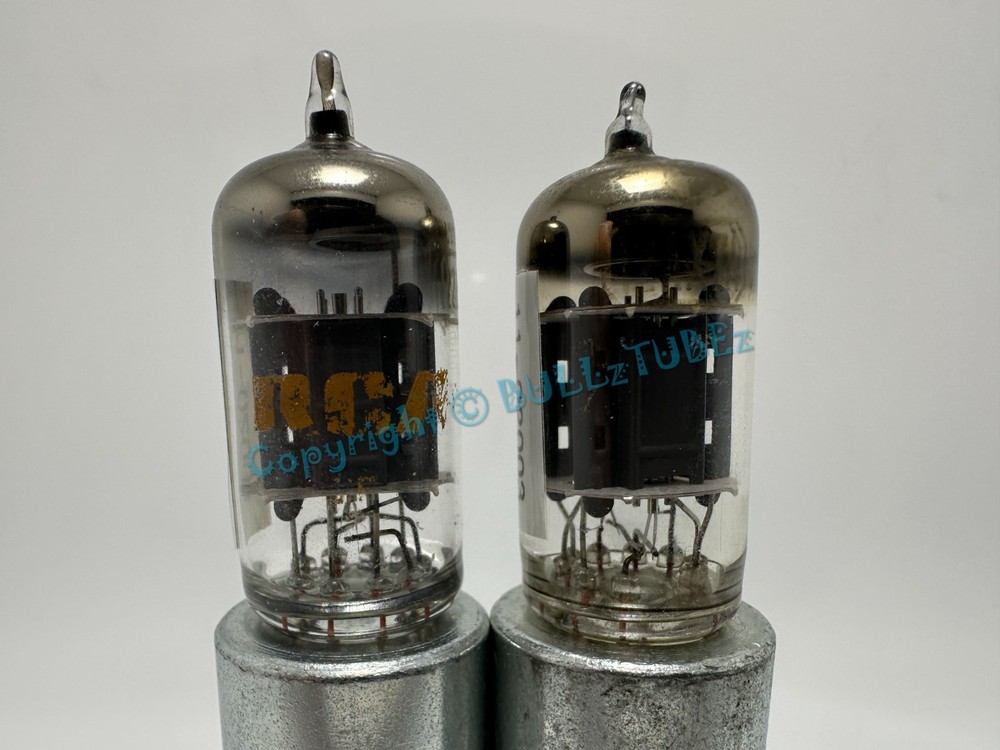 RCA 12AX7A 1960&rsquo;s 14mm Gray Plate Tubes PLATINUM MATCHED on AT1000 ECC83 7025