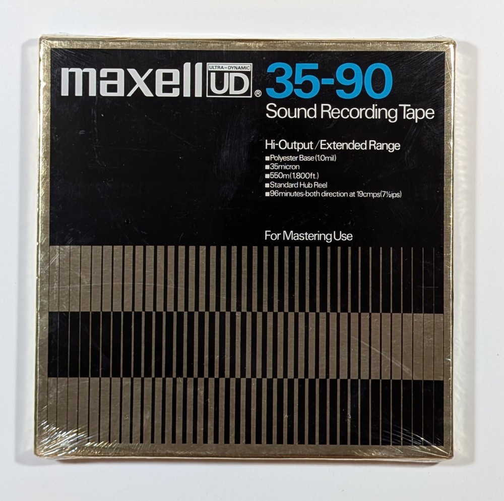 SEALED Maxell UD 35-90 7&Prime; Reel To Reel Tape New In Box NOS Japan (Lot of 2)
