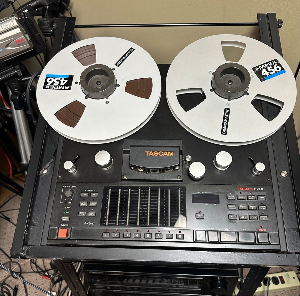 Vintage TASCAM TSR-8 Reel to Reel 1/2” Tape 8-channel Recorder with Rack