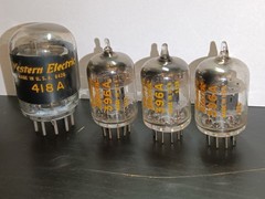 NOS/NIB Matched 3 Western Electric 396A/2C51 and 1-used 418a