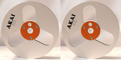 One Pair Blue Black TAPE REEL Akai 7 » inch Light Metal Aluminum Take Up Reel