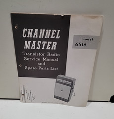 Vtg Channel Master Model 6516 Transistor Radio Service Manual & Spare Parts List