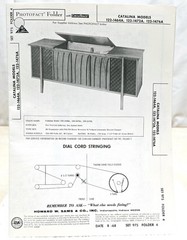 Vintage CATALINA Record Player Cabinet Schematic, Parts List