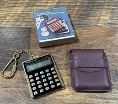 Vintage Ambassador Micro Mini LCD Calculator UNTESTED With Case In Box