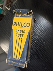 NOS PHILCO Type # 50 Single Black Plate Vacuum Tube Tested TV7D/U