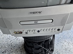 Magnavox MSD513E 13&Prime; CRT TV Silver Built-in DVD Player Headphone Jack 2004