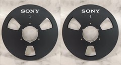 One Pair 10.5 » silvery Sony Tape reel High Quality Aluminum Take Up Reel..